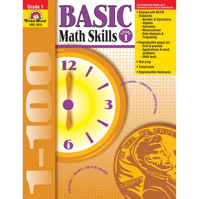 Evan Moor Basic Math Skills Grade 1 Book Wayfair
